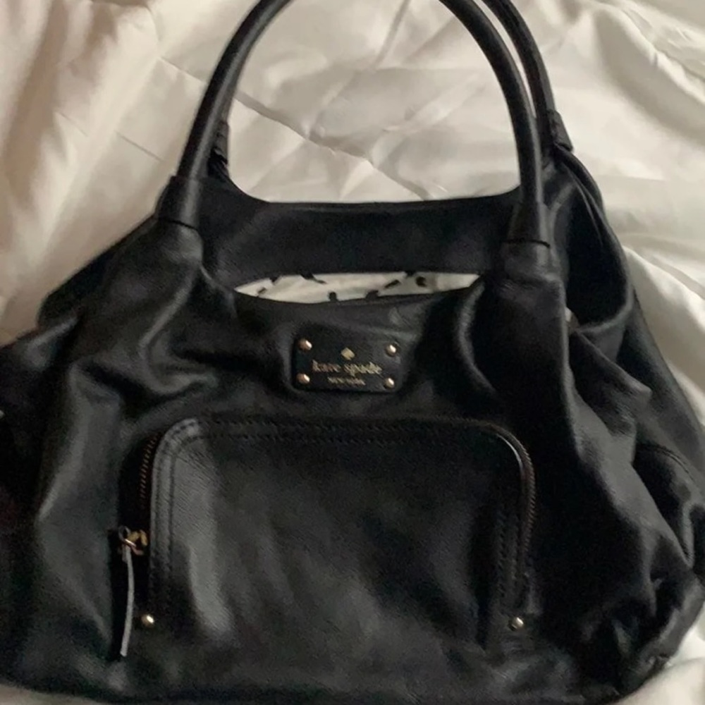 BLACK LEATHER KATE SPADE